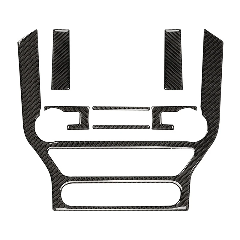 

Наклейки из углеродного волокна, 2 шт., наклейки, Центральная панель управления, внутренняя отделка, Обложка для Ford Mustang 2015-2020, Стайлинг автомобиля