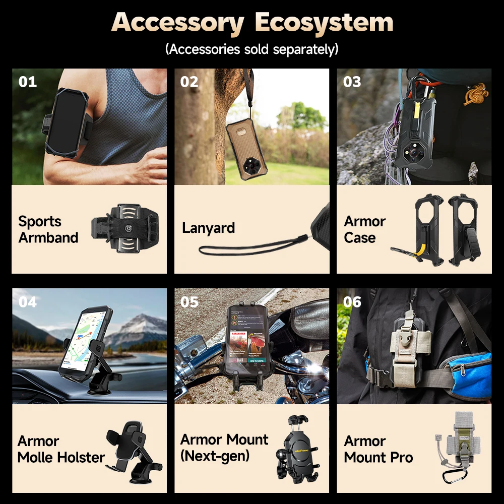 【World Premiere】Ulefone Armor X16 4G Rugged Phone 10360mAh Battery 128 GB ROM 120Hz 6.56"NFC Android 15 Smartphone Night Camera