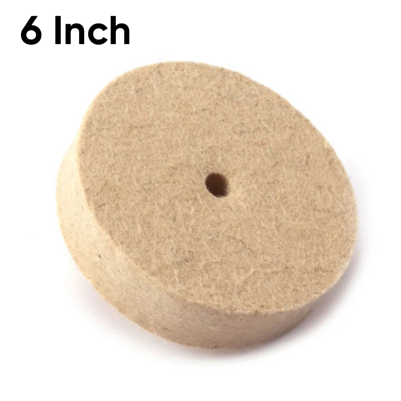 6in Drill Grinding Wheel Buffing Wheel Felt Wool Polishing Pad Abrasive Disc For Bench Grinder Rotary Tool 264D Wear-resisting 100mm 4inch wool felt buffing wheel polishing disc pad for angle grinder tool 100mm tool accessories