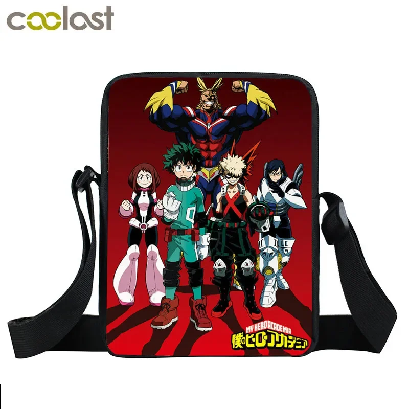 Anime Boku No Hero Academia Messenger Bag Izuku Midoriya Bakugou Katsuki Crossbody Bag My Hero Academia Shoulder Bags for Travel mens messenger bag women messenger bag
