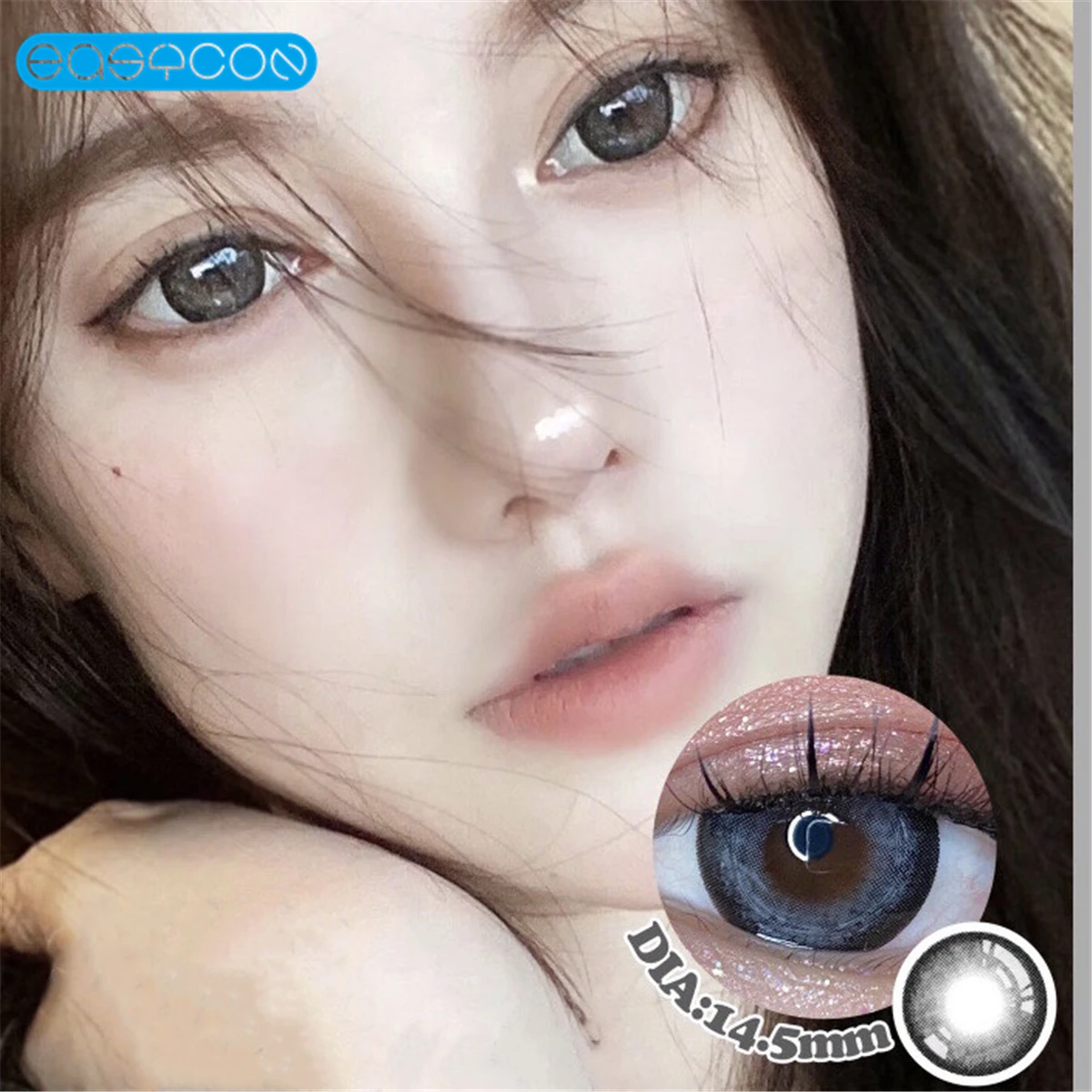 

Mochi Gray black contact lens big beauty pupil unique Yearly Contact Lenses For Eyes natural Degree Myopia prescription