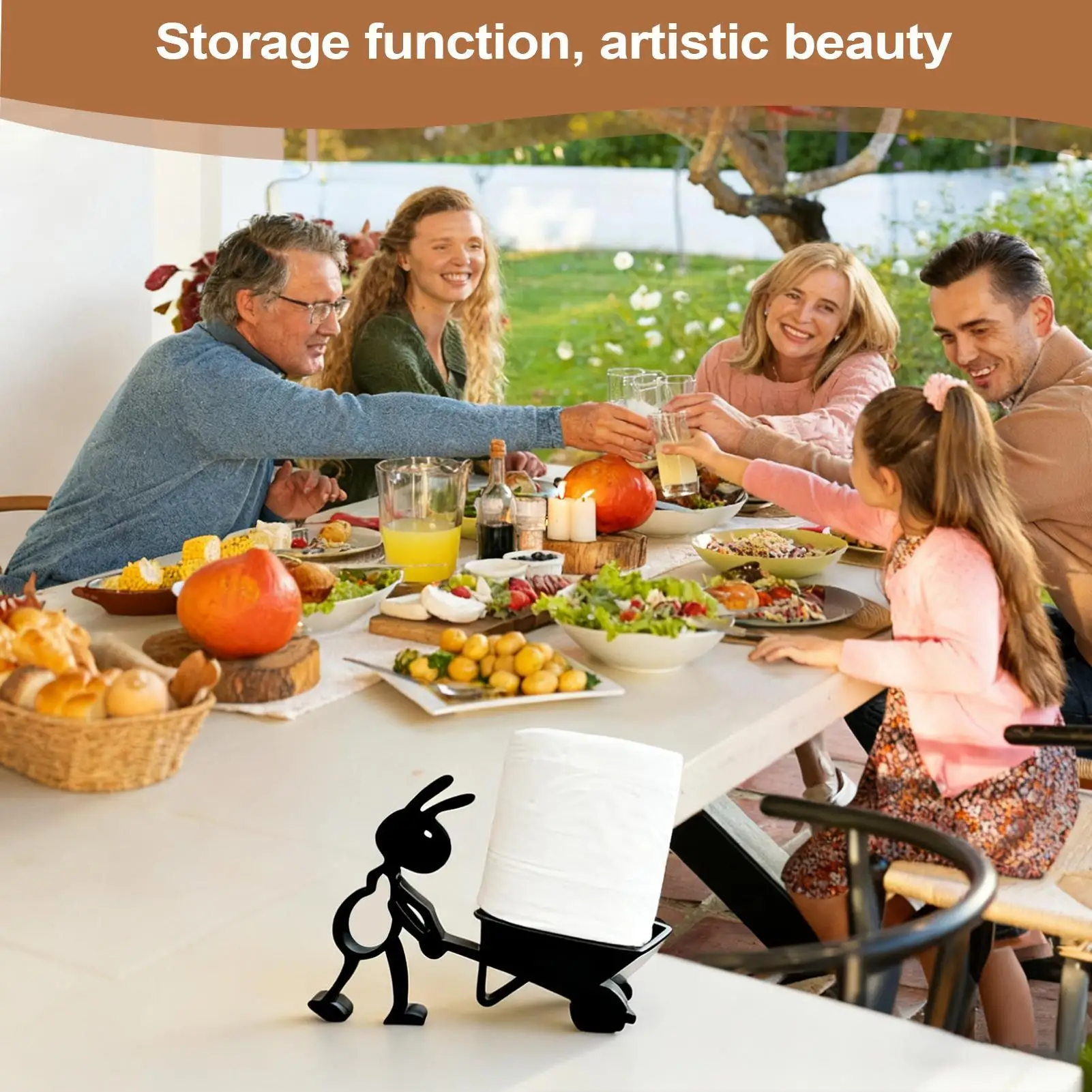 Toilet Paper Holder Stand Ant Shaped Cute Funny Matte Decor Bathroom Tissue Holder for Bathroom Kitchen RV Camping Travel Home