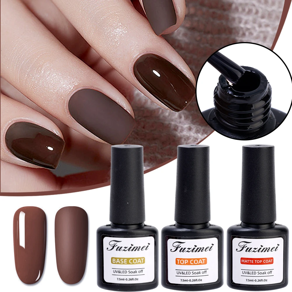 Gel Polish Base Top Coat UV Soak Off Semi Permanent Nail Varnish Nail Tools 7ml