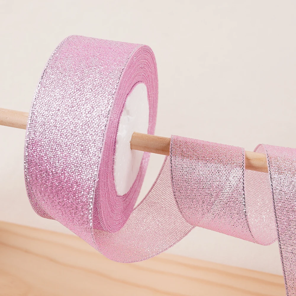 Glitter Ribbon Roll – 40mm, 22 Meters for DIY Crafts, Weddings, and Sewing Projects