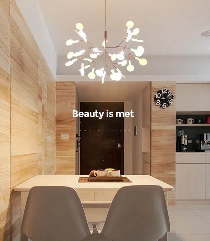 Description Picture 2 of itemTree Pendant Lamp Lights LED Hanging Chandelier for Hall and Living Room Dinning Chandeliers Ceiling Light Rattan