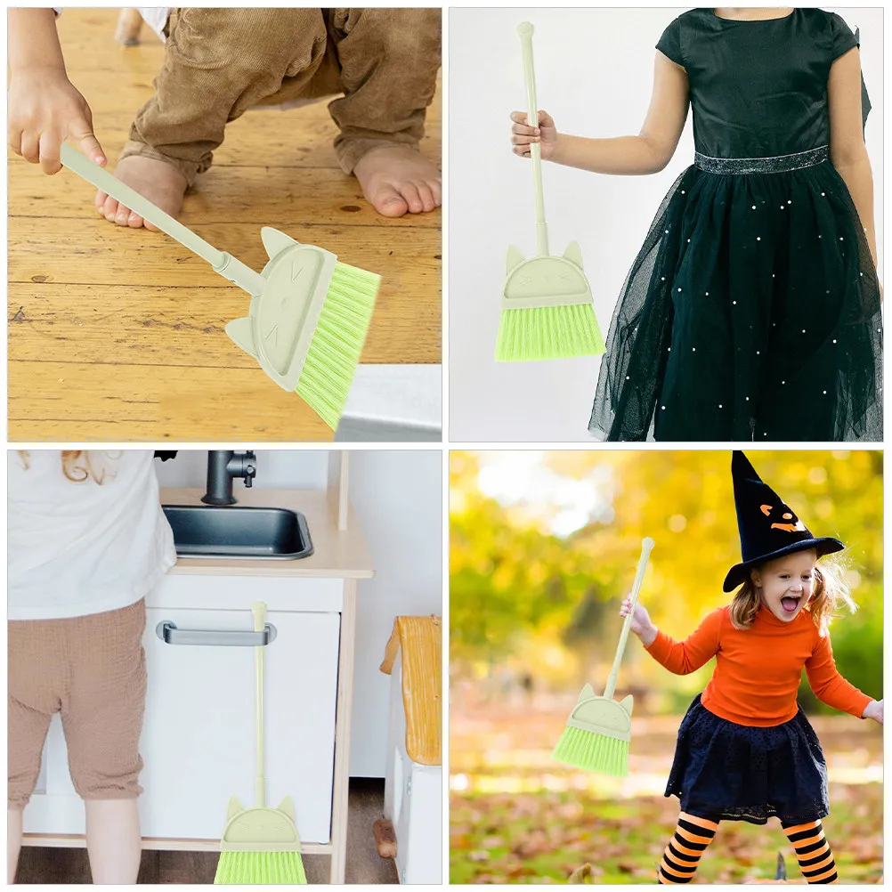 어린이용 미니 손빗자루 2개 세트, 용 청소 도구, 안전하고 부드러운 모서리, 선명한 색상, 조기 습관 형성