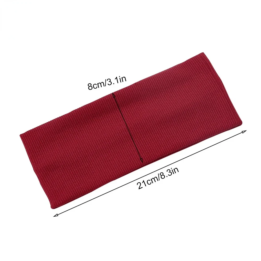 Ribbed Yoga Hair Bands sports headbands Sport Elastic Headbands Dance Biker Knitted High Quality Wide Headband Stretch Ribbon Sports Accessory