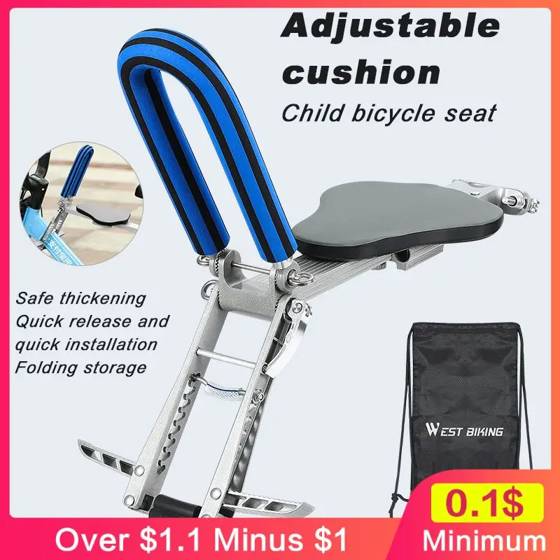 

Aluminum Alloy Baby Seat Folded For Mountain Bike Child Saddle Soft Bike Saddle Equipment Child Seat