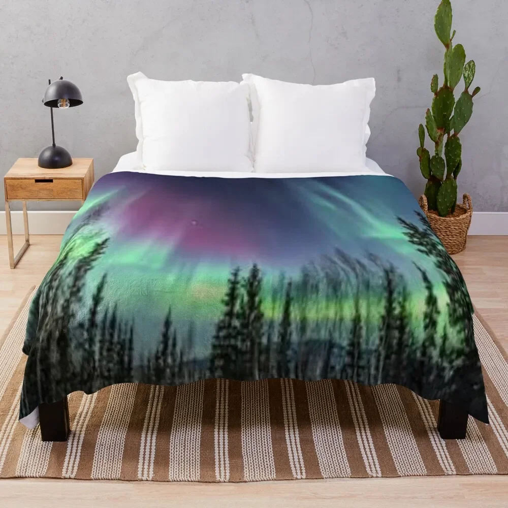 Aurora Borealis Coperta Da Tiro Soft Moving Dorm Room Essentials Coperte
