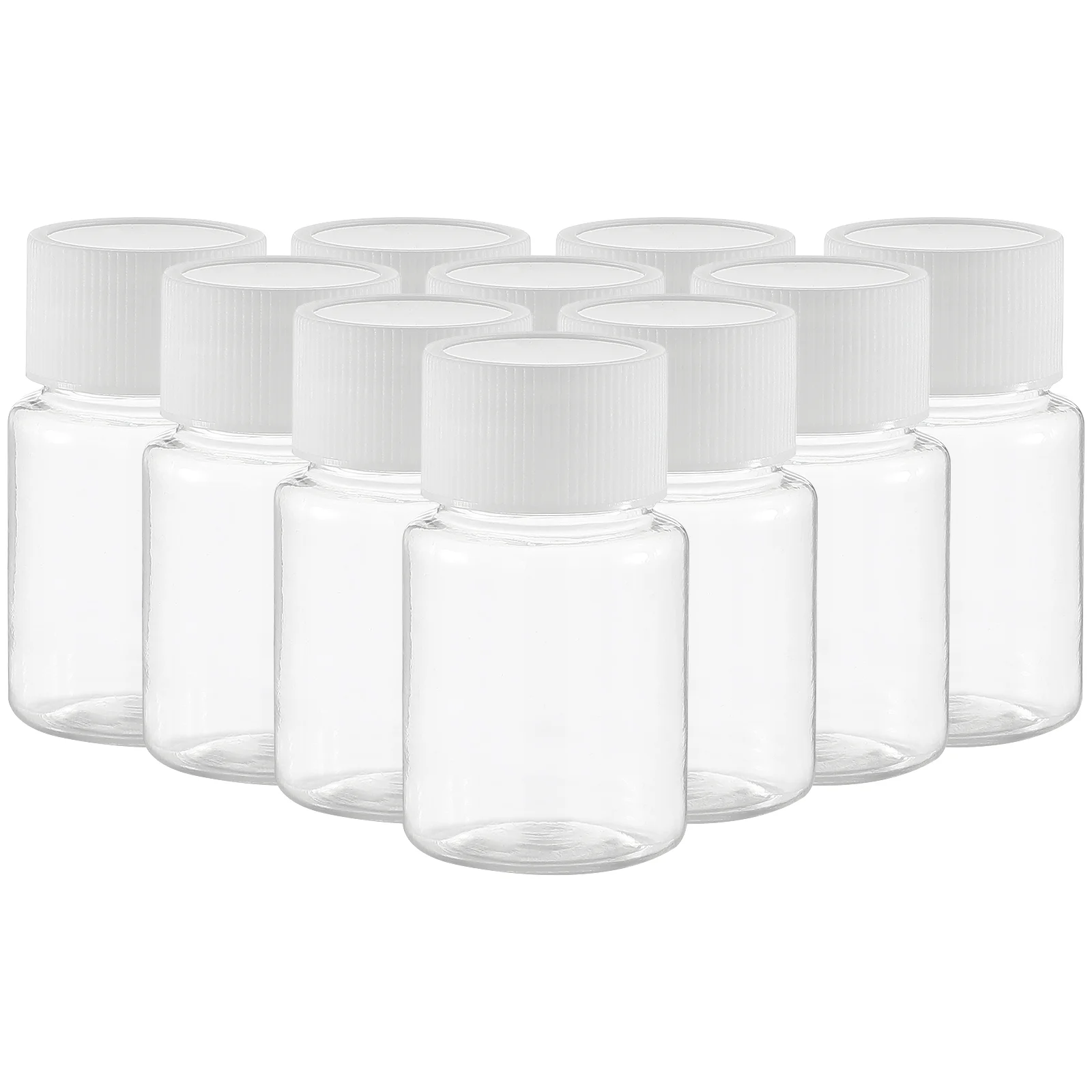 10Pcs 30ml Clear Container Pill Container Bottle Empty Tablet Dispenser Pill Container Bottles for Tablet tablet container vitamin healthy care medicine organizers keychain holder pill bottle pill storage box aluminum pill case