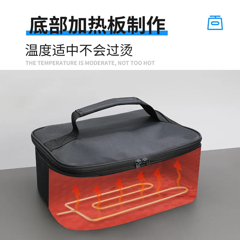 Car Mini Portable Microwave 12V Electric Food Warmer Black Oven Fast Heating Picnic Lunch Box for Travel Camping Food Cooking