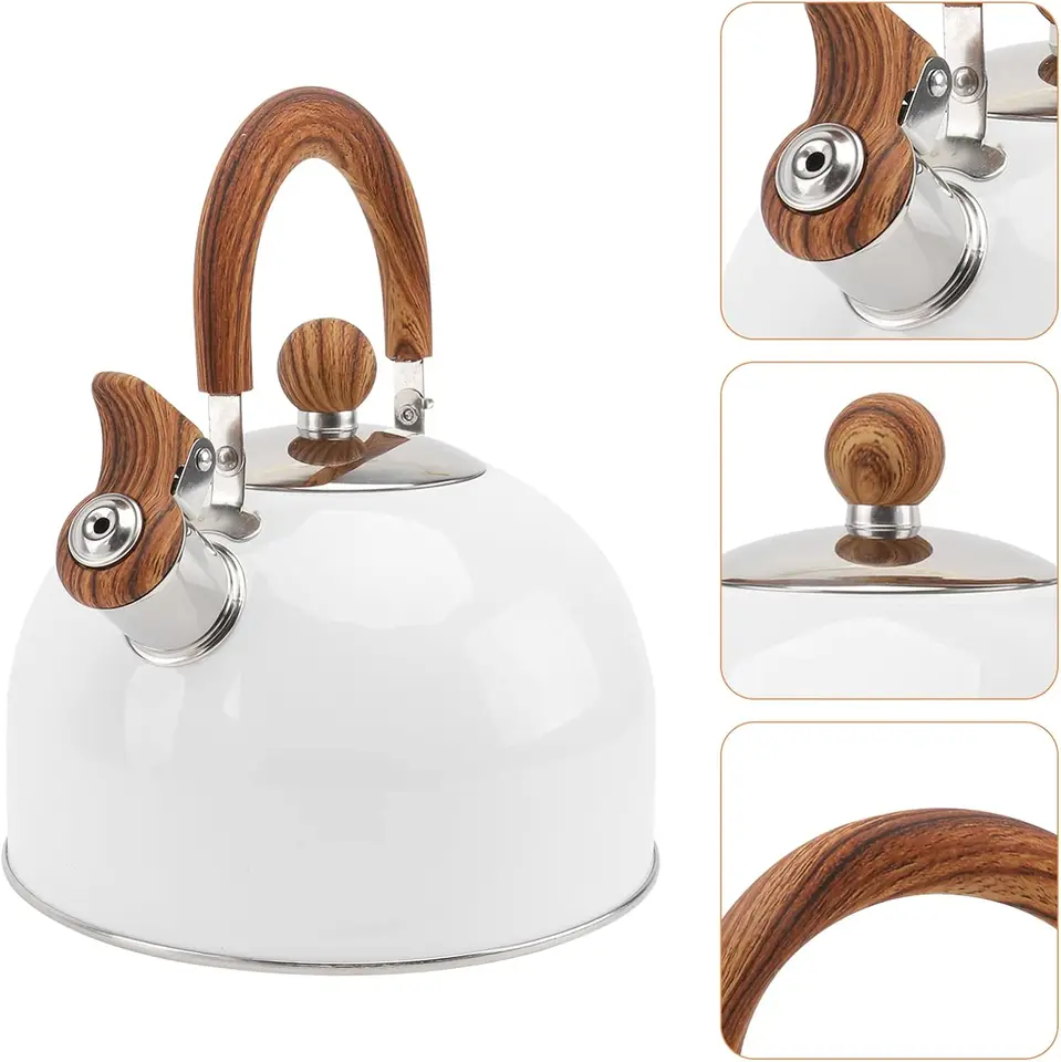 White Whistle Kettle for Gas and Induction Cookers