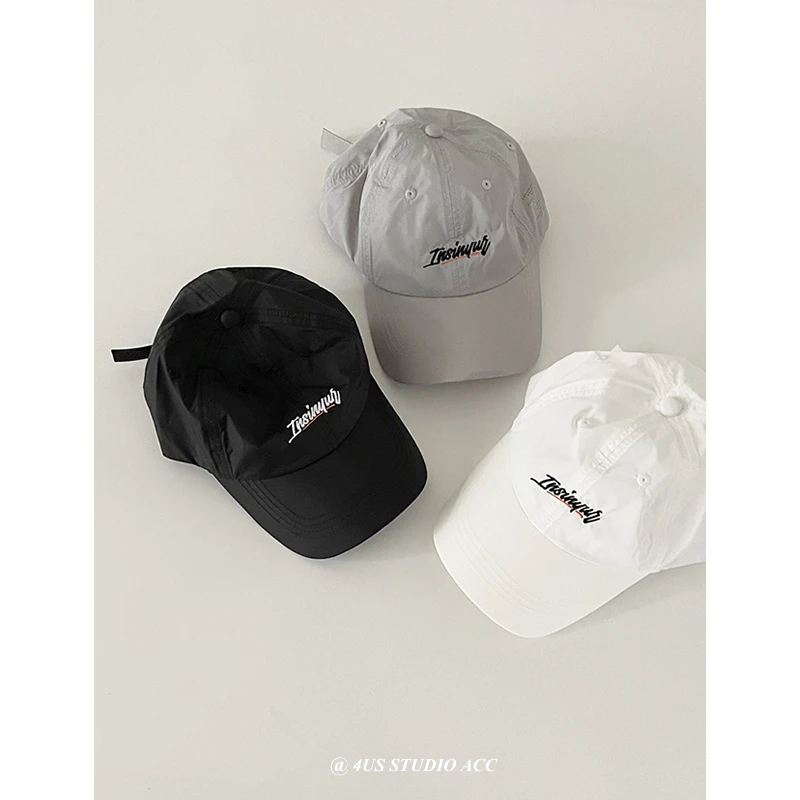 

Summer Outdoor Travel Quick-Drying Thin Peaked Cap Women's Korean-Style Embroidered Letters Couple Sun-Proof Baseball Cap