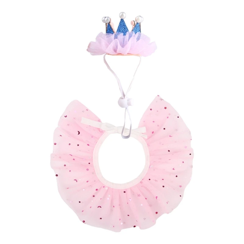 

Pet Princess Crowns and Collar Perfect for Festivities Pet Birthday Outfits