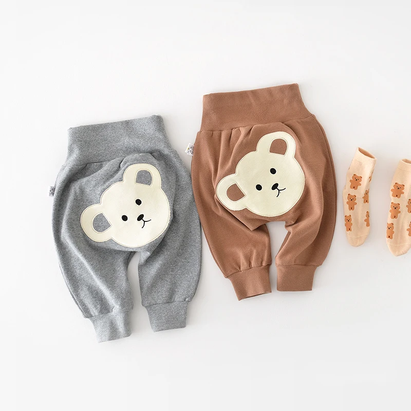 

2023 Baby Bear Harem Pants Toddler Boy Girl Loose Casual Trousers Clothing Infant Spring Fall Fashion Pants Elastic Waist