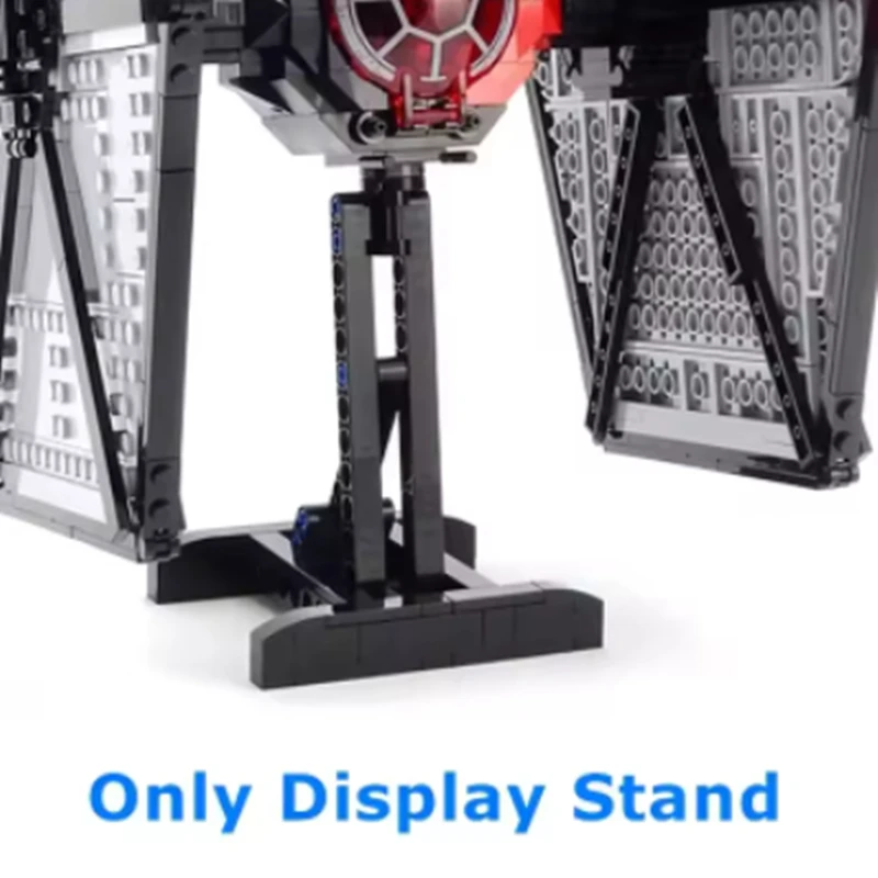 Space Wars W-ing TIE Fighter Display Stand Building Blocks - DIY Assembly Toy Gift