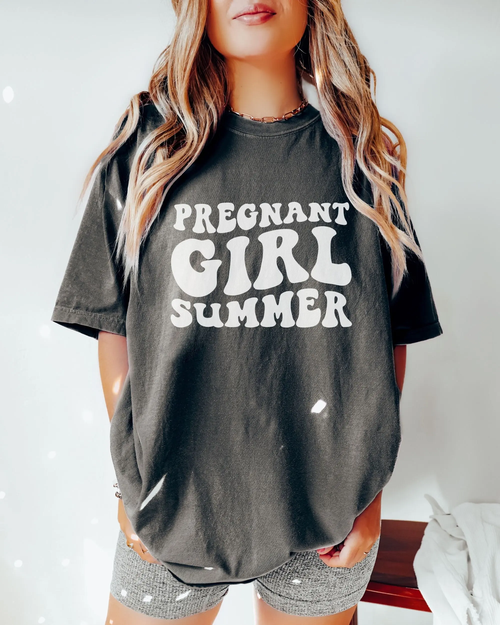 

Pregnant Girl Summer Funny Slogan Women T-shirt Hot Sale Fashion Summer Beach Party Casual Female Shirt New All Match Girl Tee