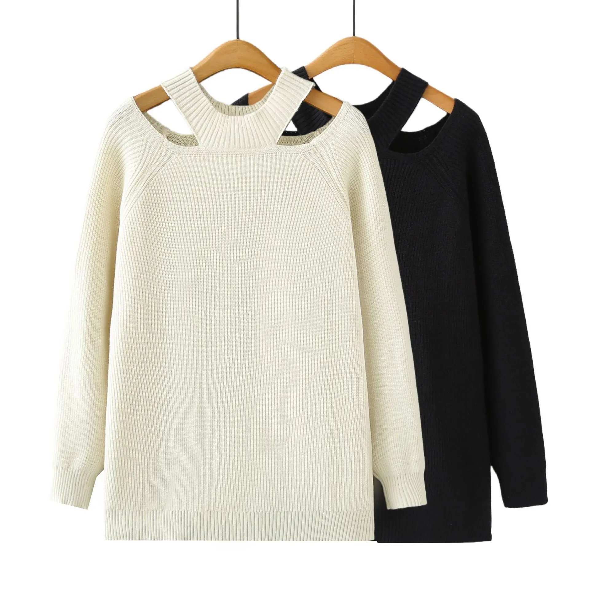 XXXXXXL Fashion Plus Size Women's Sweaters Autumn And Winter New Style Design Thick hollowed-out mid-length Pullovers