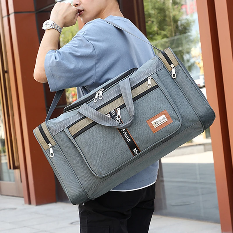 S243b6493673344b091a1bdc9b1a2c4ff9 Travel Bag Large Capacity Handbag Portable Outdoor Carry Luggage Convenient Practical Male's Weekend Duffle Bags Mallzona
