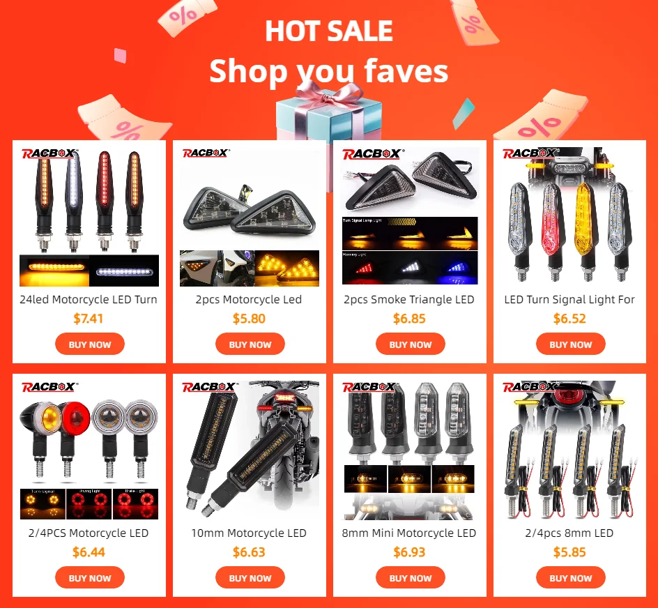 2pcs Motorcycle Led Turning Lamp Smoke Triangle Flush Mount LED Turn Signal Indi