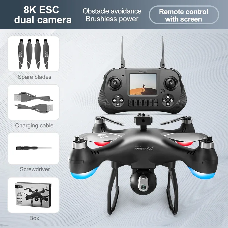 Drone RC 8K 3 Batteries Longue Portée WiFi FPV Caméra HD