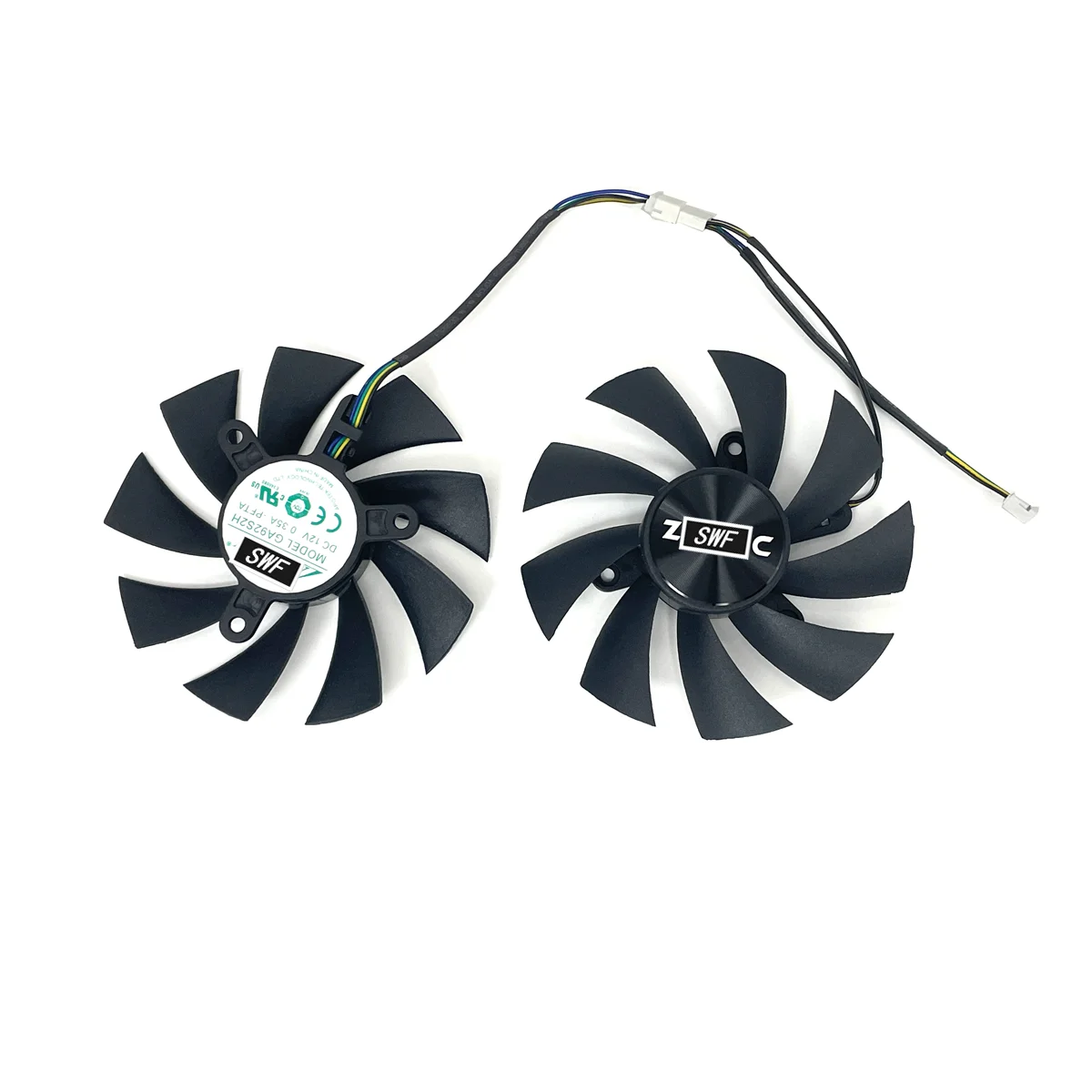 Zotac 2060 슈퍼 디스트로이어 HA/HB 그래픽 냉각 선풍기 GPU 쿨러, GA92S2H GFY09215M12SPA 87mm RTX2060, 세트당 2 개