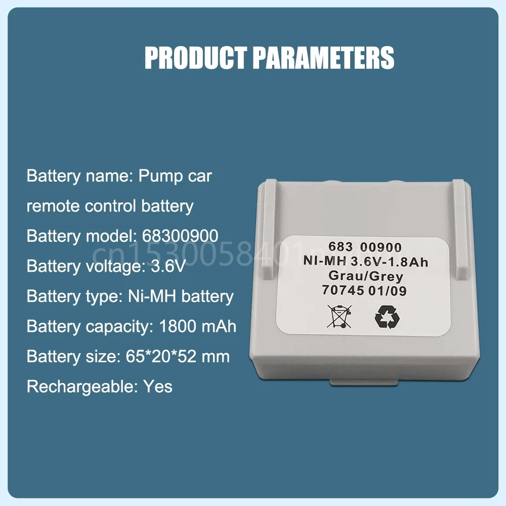 Hyde Hetronic 68300900 1.8ah 3.6v Bateria de Controle Remoto Pulverizador Molhado Cifa Caminhão da Bomba Concreta - Image 3