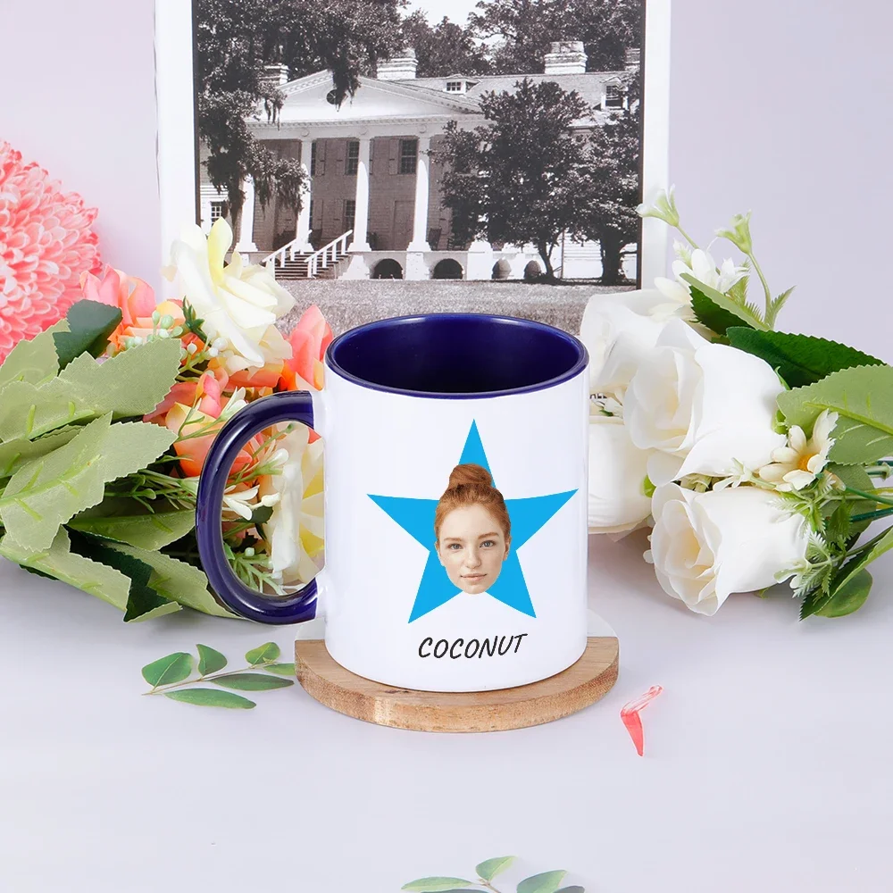 

Customized 11oz Ceramic Coffee Mugs with Personalized Text and Photo Image Novelty Personalize Different Design Custom Gift