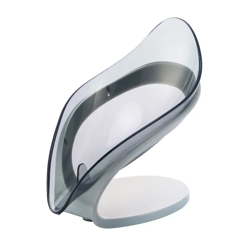 Soap Holder Shower Soap Tray Soap Dish Rack Suction Cup Soap Dish Box For Bathroom Shower Soap Holder Drain Portable Leaf Shape Toilet Laundry Rack Tray For Basin