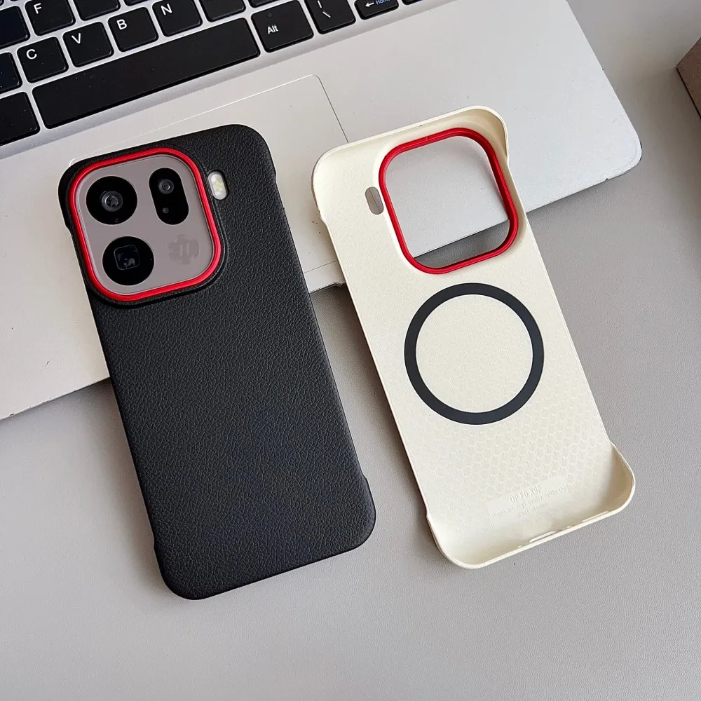 Sleek Wireless Charging & Magnetic Protective Hard PU Phone Case