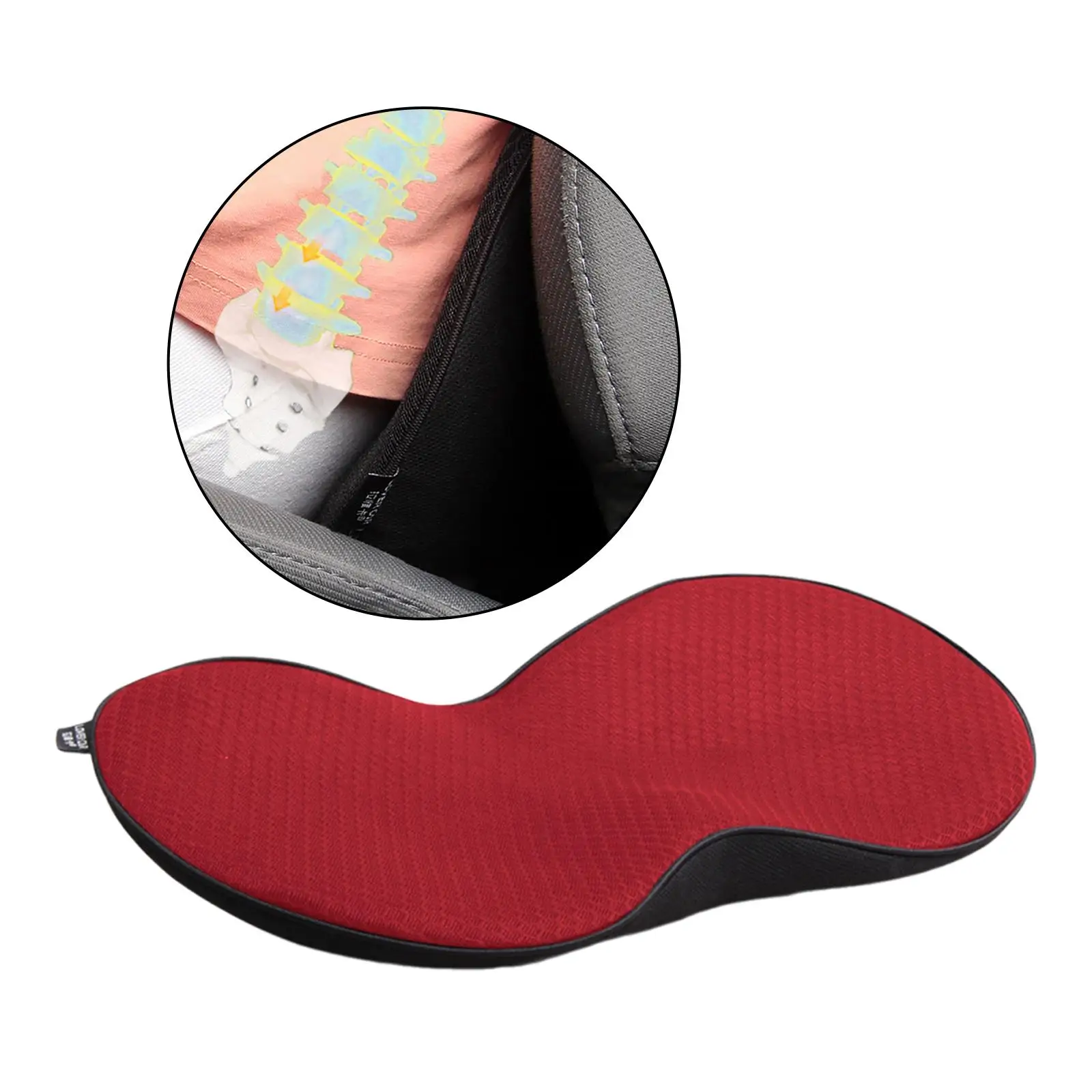 Generic Memory Foam Seat Cushion Lumbar Support Pillow for Driving Car Seat Pad