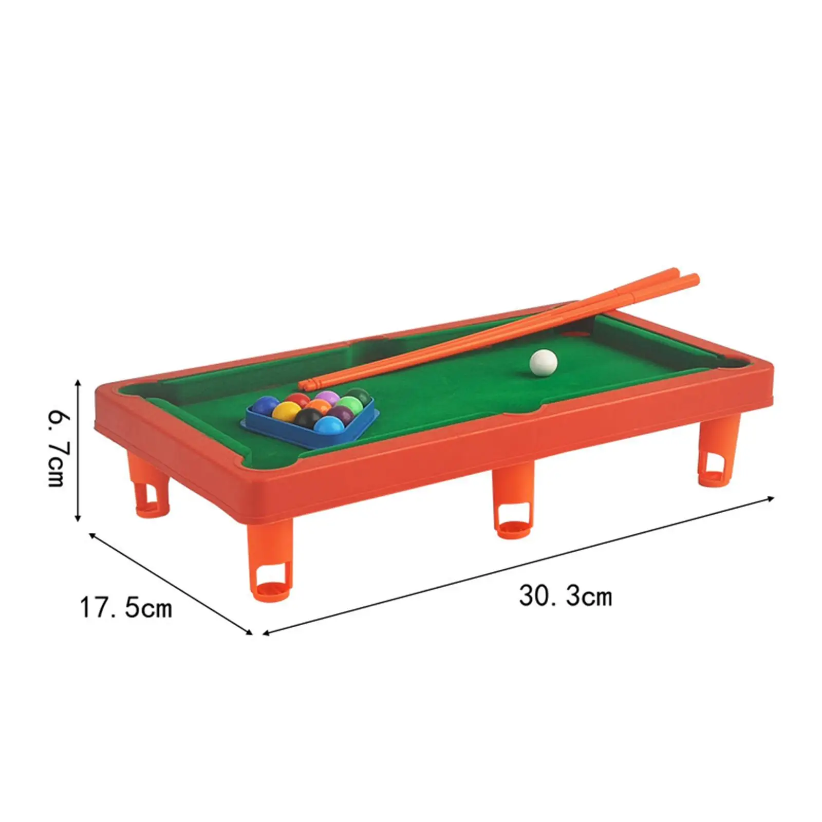 Mini Pool Table Set 2 Billiard Cues Office Use Interactive Toys Portable Snooker Table Tabletop Billiards for Kids Adults Girls