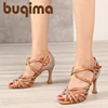 Latin Dance Shoes Rhinestone Wedding Shoes Indoor Shoes Sole High Heel Low Heel 6