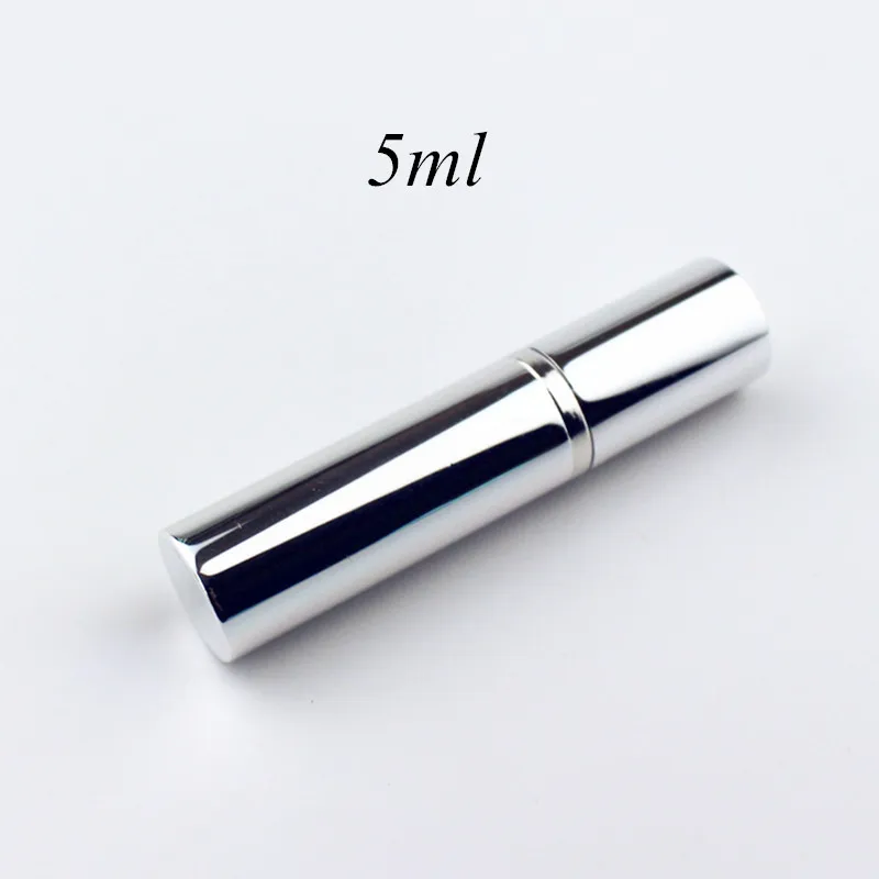Compact Refillable Perfume Spray Bottle with Aluminum Case, 5ml - 10ml Capacity