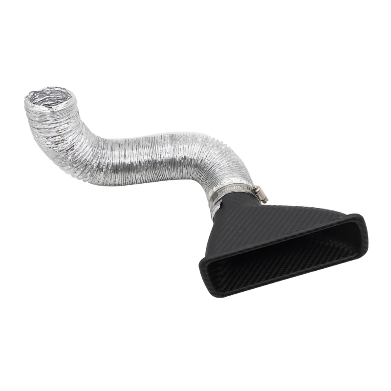 Air Intake Kit Car Front Bumper Turbo Air Intake Pipe Funnel Kit Carbon Fiber Style Auto Replacement Accessories