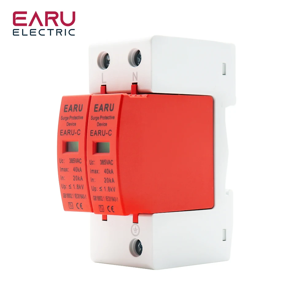 Power Surge Protective Device SPD Arrester Low Voltage House 1/2/3/4 Pole Surge