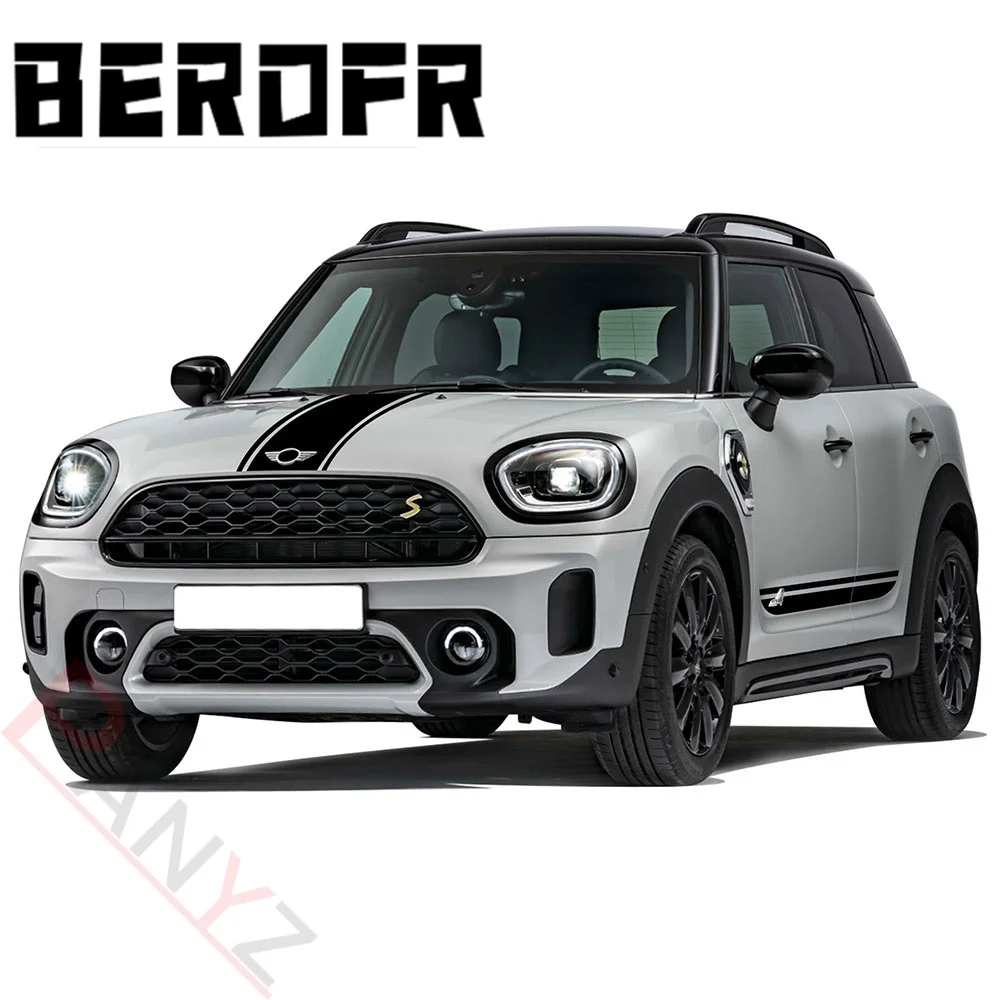 

Автомобильный Стайлинг капота багажника двери боковой гонки полоса All4 наклейки для MINI Cooper SE Countryman F60 All4 2017 2018 2020