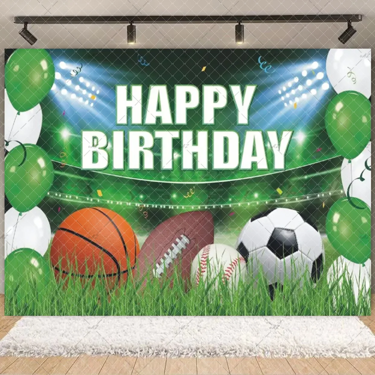 Fußball Hintergrund Fußball Ballon Hintergrund Junge Geburtstag Party Dekorationen Grün Blau Photo Booth Requisiten Für Kinder Kind Geschenke – Detail 21