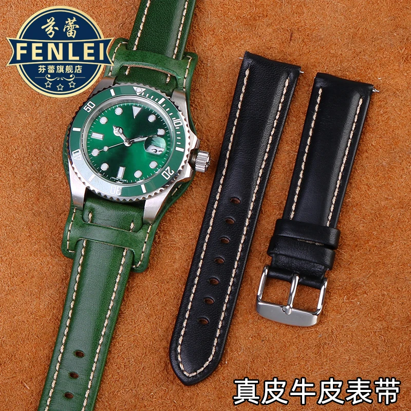 Genuine Leather Watch Strap - Premium Cowhide Wristband