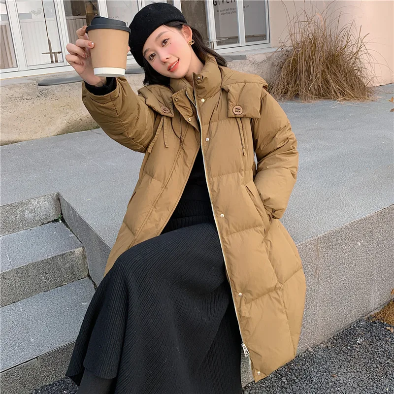 2023 new plus-size down jacket women's plus-size down jacket 90 white duck down