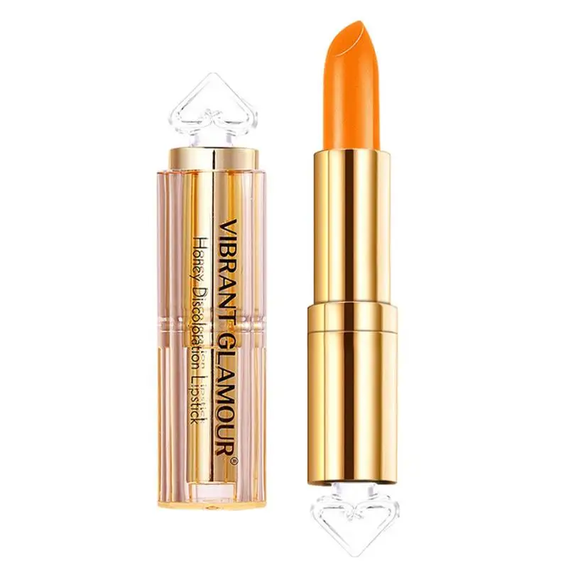 

Honey Magic Color Lipstick Non-greasy Temperature Lip Balm Moisturizing Nourishing Long Lasting Smooth Natural Lip Makeup