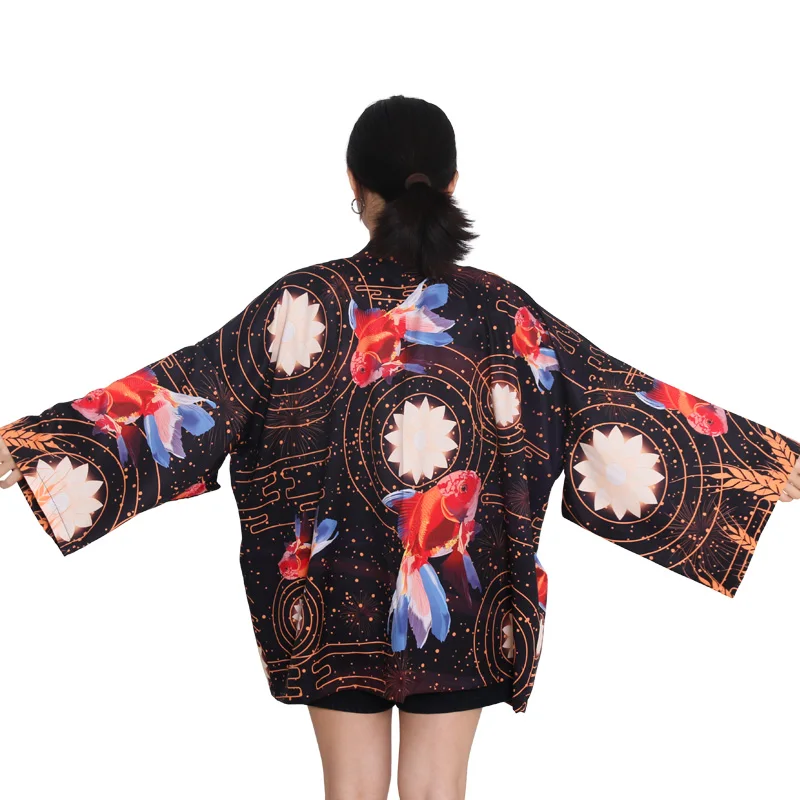 Japanese Kimono Samurai Kimono Man Cartoon Print Shirt Clothing Harajuku Cardigan For Men Women japanese kimono japanese kimono cardigan japanese kimono shirt