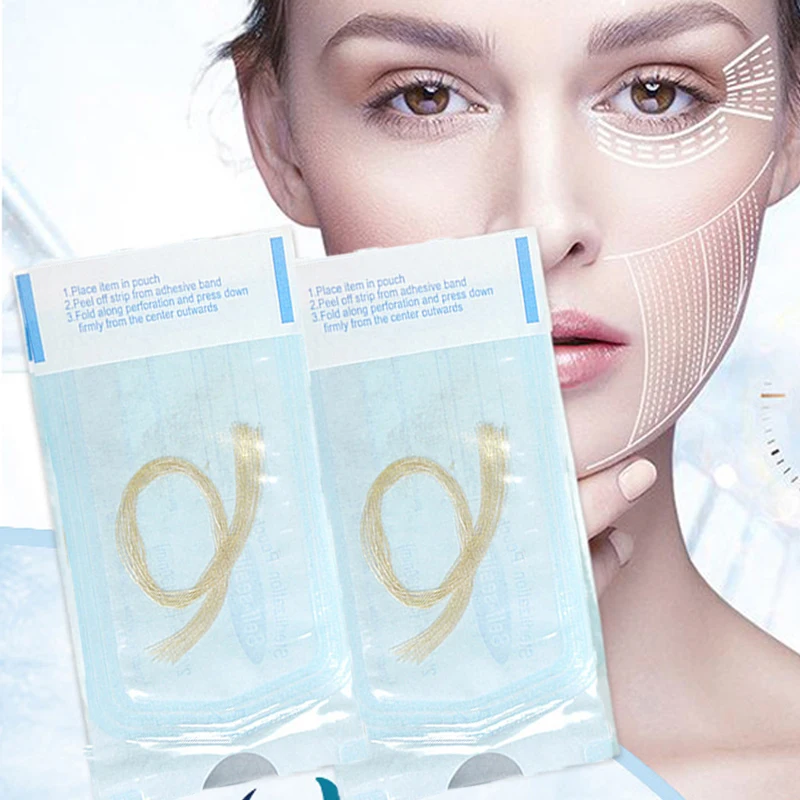 60/120pcs 24K Gold Protein Line Absorbable Anti-wrinkle Face Filler Firming Fade Fine Lines Collagen Thread Anti-Aging Serum line repair firm forever youth serum