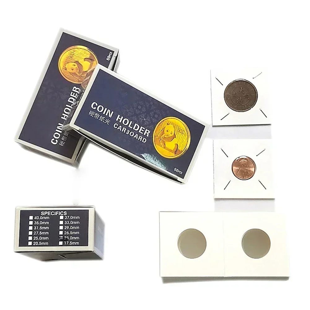 12 Specifications Cardboard Coin Holders Coin Album Collection Books Differ Size Holders Cover Flip Clip Storage Cases Box