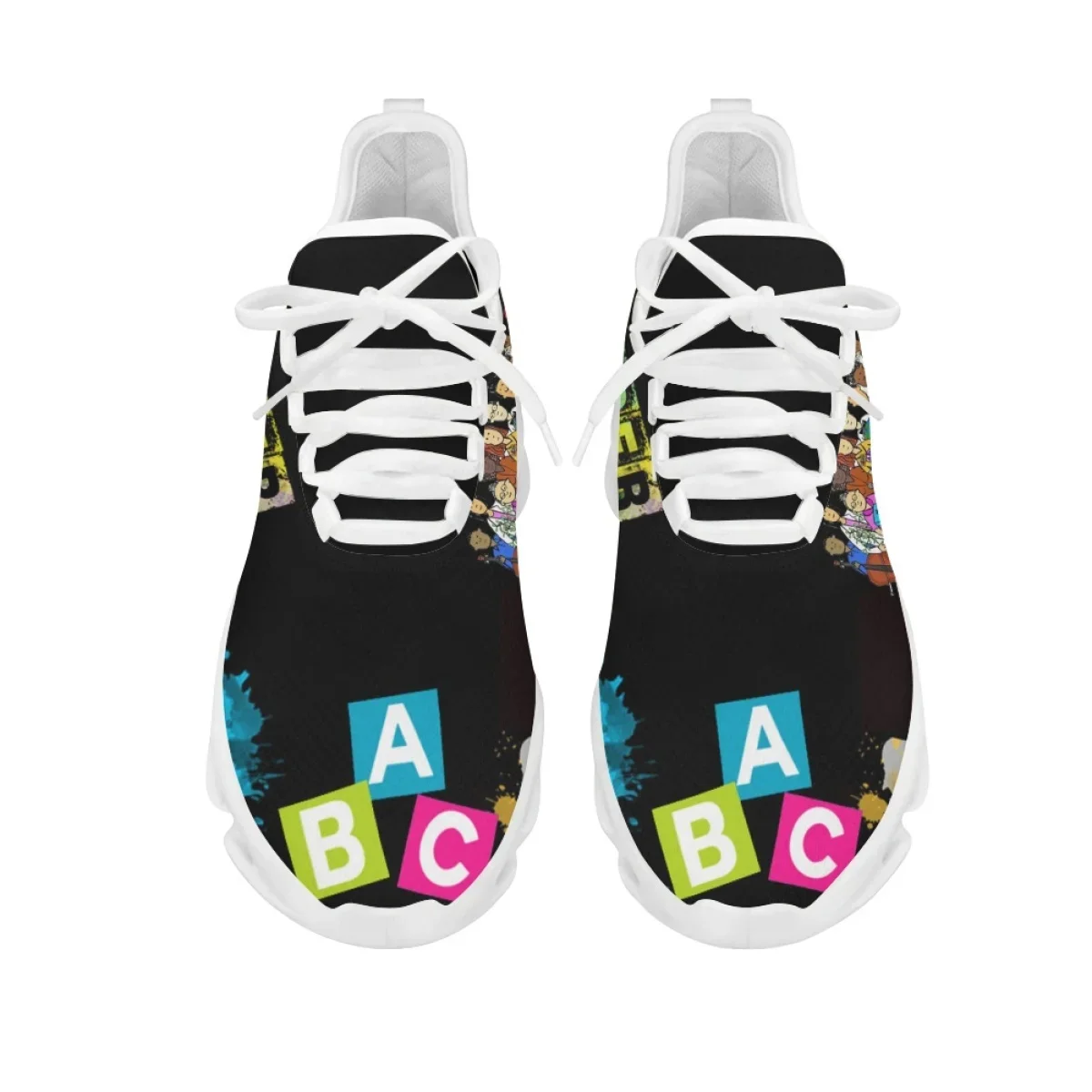 Cartoon Teacher Pattern Casual Shoes Happy Teachers Day Footwear Gifts Spring Breathable Casual Flat Walking Shoes Chaussure