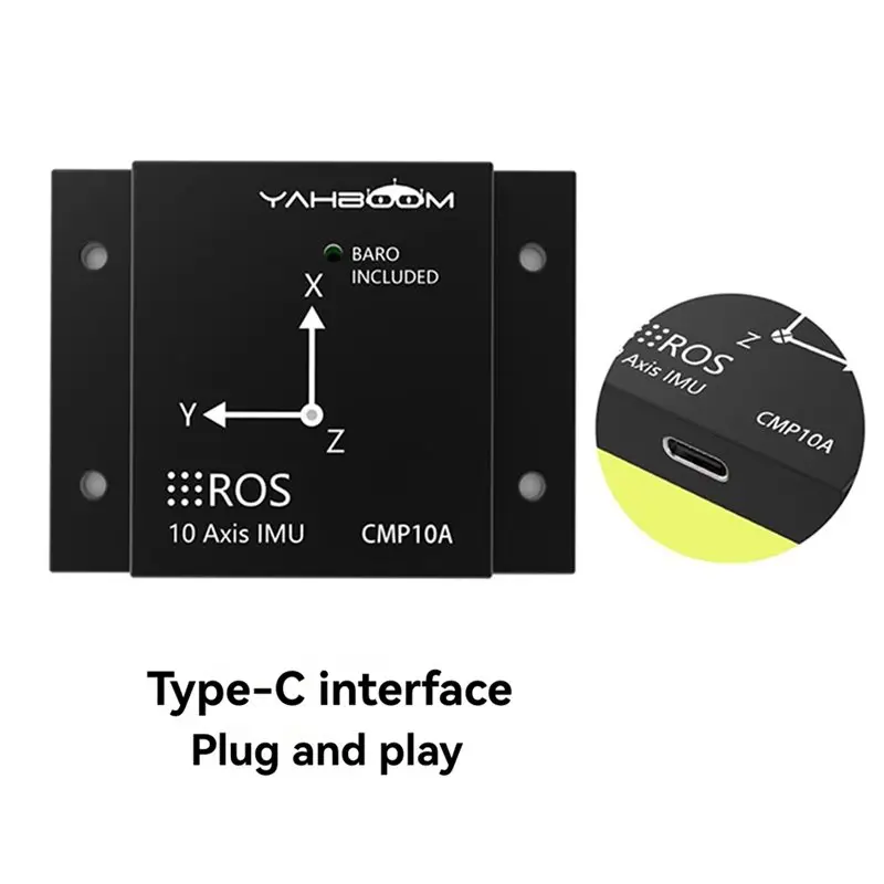 2X Yahboom 10 축 IMU 관성 항법 모듈 ROS 로봇 M USB 자력계 AHRS 자이로스코프 자세 센서