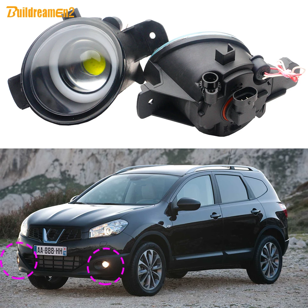2 Pezzi Led Fendinebbia Angel Eye Daylight 30W Car Front Glass Lens Fendinebbia Drl H11 Per Nissan Qashqai Qashqai + 2 (J10) 2006-2013