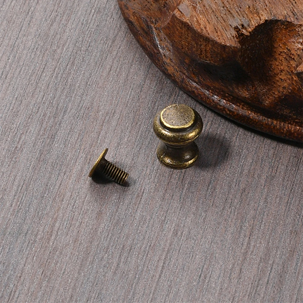 Furniture Knobs 10Pcs Mushroom Head Jewelry Wooden Box Knobs Handles Zinc Alloy 10*11mm