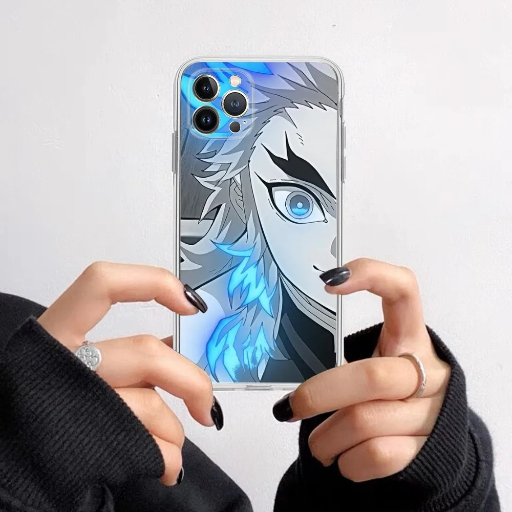thumbnail image 1 of Babaite-funda de teléfono Demon Slayer, carcasa de arte brillante para IPhone 15, 8, 7, 6, 6S Plus, X, SE, 2020, XR, XS, 14, 11, 12, 13, Mini Pro Max, 1 of 5