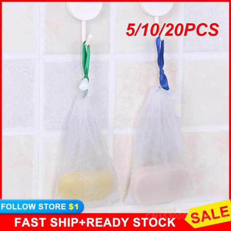 

5/10/20PCS Cleansing Effective Cleansing High-quality Mesh Soap Bag For Face Cleansing Soap Net Sustainable Must-have